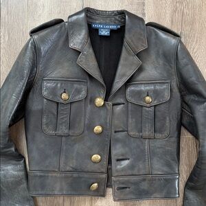Ralph Lauren Leather Trooper Jacket